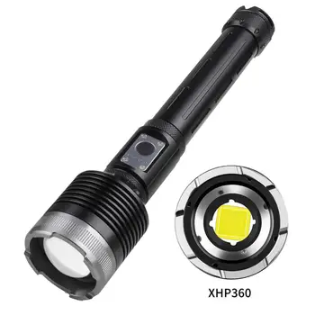 Мини фенерче Xhp360 3500-4000 лумена, супер ярък, дальнобойный, мощен USB фенерче от алуминиева сплав Type-C