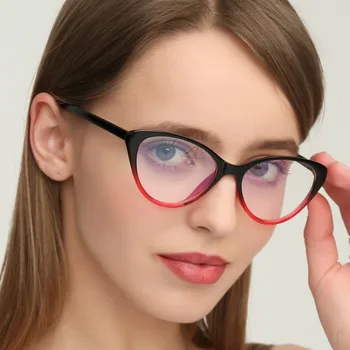 НОВИ Модни Дамски Компютърни Очила Котешка Рамки За очила Дамски Прозрачни Кръгли Очила Антирадиационные Очила с UV400 Защита
